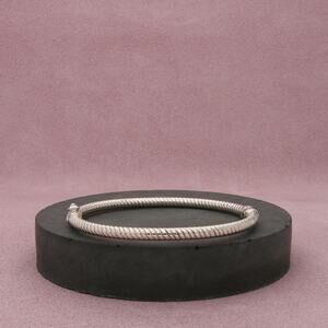 sterling silver twisted hinged bangle bracelet size 7in